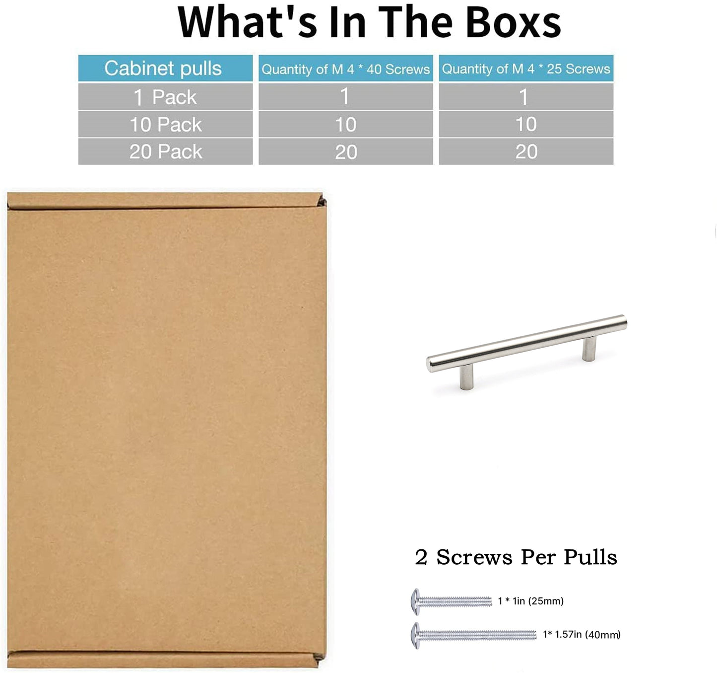 4.25 Inch(Center To Center) Brushed Nickel Cabinet Handles (4.25",Customized Size)