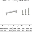 4.25 Inch(C-C) Brushed Nickel Square Cabinet Pulls (4.25"，Customized Size)