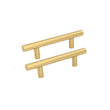 10 Pack 3.25 Inch(C-C) Brushed Brass Cabinet Handles (3.25"，Customized Size)