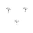 Ginkgo Leaf Drawer Knobs Modern Cabinet Pull Handle for Wardrobe Cupboard Drawer Bookcase Furniture (Small，Silver)