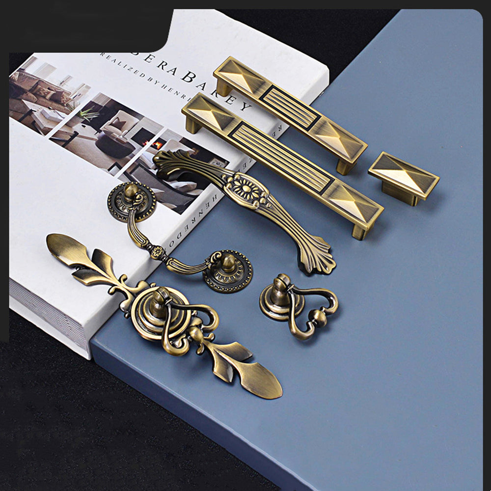 10 Pack 3.75 Inch(96mm) Hole Centers Antique Bronze Kitchen Cabinet Handles for Cupboard Bathroom