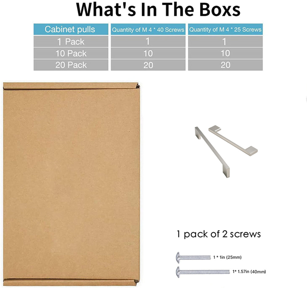 10 Pack 6.25 Inch(160mm) Brushed Satin Nickel Cabinet Handles,Zinc Alloy Cabinet Pulls Kitchen Hardware for Cupboard Drawer Pulls