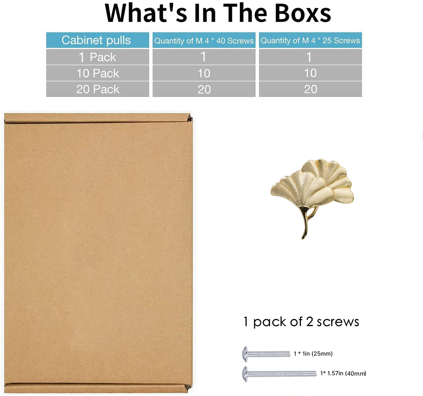Ginkgo Leaf Shape Knob Handles,Solid Metal Drawer Pulls,Creative Decorate Pulls for Wardrobe Cupboard Drawer Bookcase Furniture (Large,Gold)