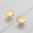 10 Pack 1-1/4 Inch Brushed Brass Kitchen Cabinet Knobs,Solid Dresser Knobs Drawer Knobs For Cupboard Drawer Pulls