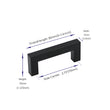 10 Pack 2.75 Inch Center to Center Matte Black Cabinet Handles Stainless Steel Drawer Pulls