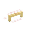 10 Pack 2.75 Inch(70mm) Center to Center Brushed Brass Cabinet Handles Stainless Steel Drawer Pulls