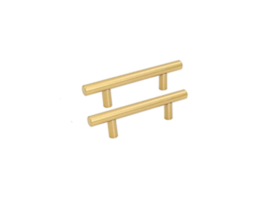 25 Pack 3.25 Inch(C-C) Brushed Brass Cabinet Pulls (3.25"，Customized Size)