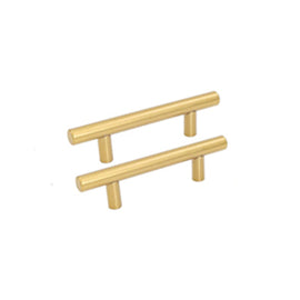 100 Pack 3.25 Inch(C-C) Brushed Brass Kitchen Cabinet Pulls (82mm，Customized Size)