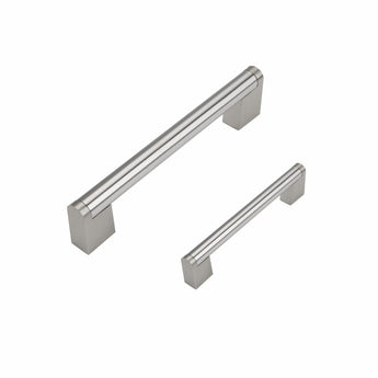 3.5 Inch(90mm) Hole Centers Kitchen Cabinet Handles，Brushed Nickel Cabinet Pulls Kitchen Cabinet Hardware for Modern Cabinets and Drawer