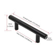 100 Pack 3.25 INCH(C-C) MATTE BLACK CABINET PULLS (3.25", CUSTOMIZED SIZE)