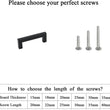 100 Pack 3.25 Inch(C-C) Matte Black Cabinet Pulls (3.25", Customized Size)
