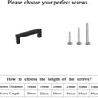 500 Pack 3.25 Inch(Center To Center) Matte Black Cabinet Pulls (3.25", Customized Size)