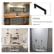 200 Pack 3.25 Inch(C-C) Matte Black Cabinet Pulls (3.25", Customized Size)