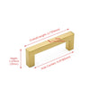 10 Pack 3.25 Inch(C-C) Brushed Brass Cabinet Pulls (3.25", Customized Size)