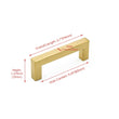 100 Pack 3.25 Inch(C-C) Brushed Brass Cabinet Pulls (3.25", Customized Size)