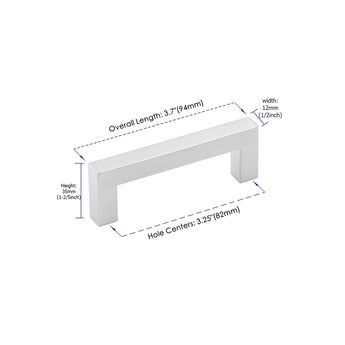 200 Pack 3.25 Inch (Center To Center) Brushed Nickel Cabinet Pulls (3.25