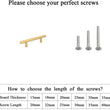 4.25 Inch(C-C) Brushed Brass Cabinet Handles (4.25"，Customized Size)