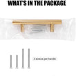 20 Pack 3.25 Inch(C-C) Brushed Brass Cabinet Handles (3.25"，Customized Size)