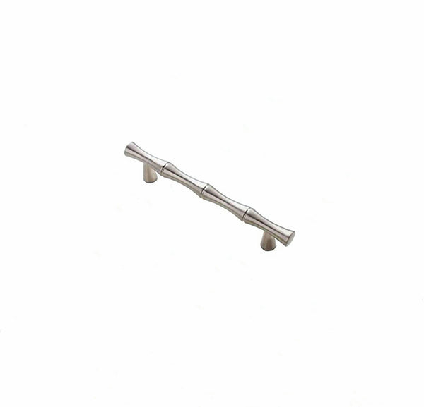 3.75 inch(C-C) Bamboo Shape Cabinet Pulls (3.75"/96mm，Brushed Nickel)