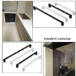 Modern Black Cabinet Pulls，Matte Black Aluminum Alloy Kitchen Drawer Pulls Cabinet Handles for Kitchen and Bathroom