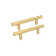 3.25 Inch(C-C) Brushed Brass Cabinet Pulls (3.25"，Customized Size)