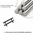 Matte Black Stainless Steel Kitchen Drawer Pulls - T Bar Handles - Hole Centers(Knob,2.5",3",3.25,3.5,3.75,4",4.5,5",6.25",7.5",8.8",10")