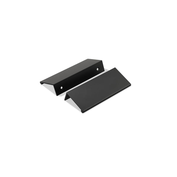 Modern Finger Edge Pulls Tab Pull 102mm/4" Length Finger Drawer Pulls (Black)