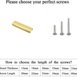 Modern Finger Edge Pulls Tab Pull 150mm/5.91" Length Finger Drawer Pulls (Brushed Brass)