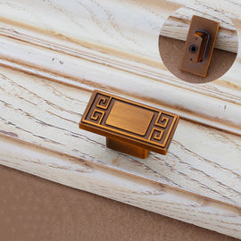 European Style Zinc Alloy Drawer Handles，Kitchen Cabinet Cupboard Door Pulls Furniture Hardware - (Color: Coffee)