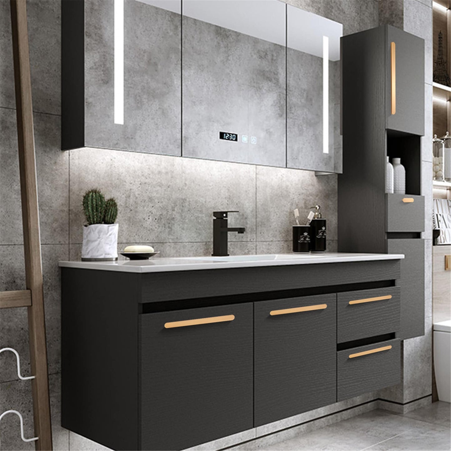 Brushed Brass Aluminum Alloy Cabinet Handles Gold Modern Pulls,Gold Modern Kitchen Cabinet Handles(2.5"/3.75"/5"/6.25"/7.5"/8.8"/11-1/3")
