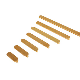 Brushed Brass Aluminum Alloy Cabinet Handles Gold Modern Pulls，Gold Modern Kitchen Cabinet Handles(2.5