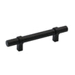 Flat Black Cabinet Bar Handle Pulls - 3.75" (96mm) Hole Centers
