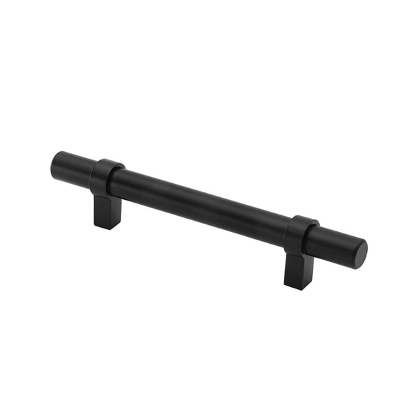 Flat Black Cabinet Bar Handle Pull - 4" (102mm) Hole Centers