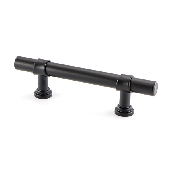 3in Kitchen Cabinet Handles Black Drawer Pulls - Matte Black T Bar Handle Pull - 3" (76mm) Hole Centers, 5" Overall Length