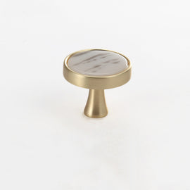 Brushed Brass Dresser Knobs，Zinc Alloy Drawer Knobs，Gold Drawer Knobs Pulls Suitable for Kitchen Cabinets Cupboard(Stripes Pearl)