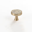 Brushed Brass Dresser Knobs | Zinc Alloy Drawer Knobs | Gold Drawer Knobs Pulls Suitable for Kitchen Cabinets Cupboard (Landscape Pearl)