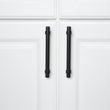 Flat Black Cabinet Bar Handle Pull - 3.5" (90mm) Hole Centers