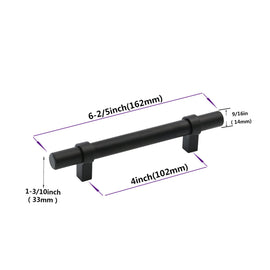 Flat Black Cabinet Bar Handle Pull - 4