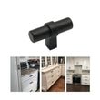 Matte Black Drawer Pulls Drawer Knobs, Cabinet Knobs and Pulls - Single Hole 2"(50mm)