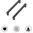 10 Pack 4 Inch(102mm) Hole Centers Matte Black Square Cabinet Handles