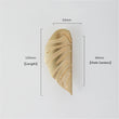 Creative Leaf Shape Handle Knob with Mounting Screws for Kitchen Cupboard Cabinet Wardrobe Drawer Door (Gold, 64mm)