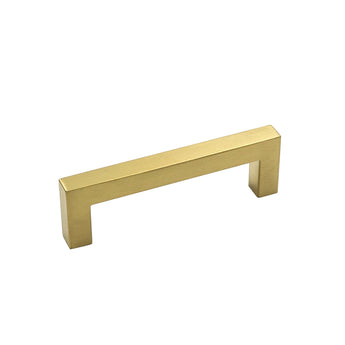 4.5in(115mm) Brushed Brass Cabinet Handles Drawer Pulls,Modern Gold Drawer Pulls Stainless Steel Dresser Drawer Pulls(115mm, Hole Centers)