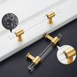 Brushed Brass Cabinet Pulls Arcylic Drawer Pulls - New Acrylic Pulls - Hole Centers(Knob,2.5",3",3.5",3.75",4",5",6.25",7.5")