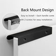 Modern Finger Edge Pulls Tab Pulls，Aluminum Alloy Hidden Pulls Kitchen Cupboard Furniture Hardware - (Black，CC: 128mm)