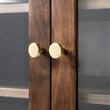 1-1/4 Inch Brushed Brass Kitchen Cabinet Knobs，Solid Dresser Knobs Drawer Knobs For Cupboard Drawer Pulls