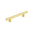 5 Inch(C-C) Knurled Texture Drawer Pulls Gold Cabinet Handles(Hole Centers: 128mm)