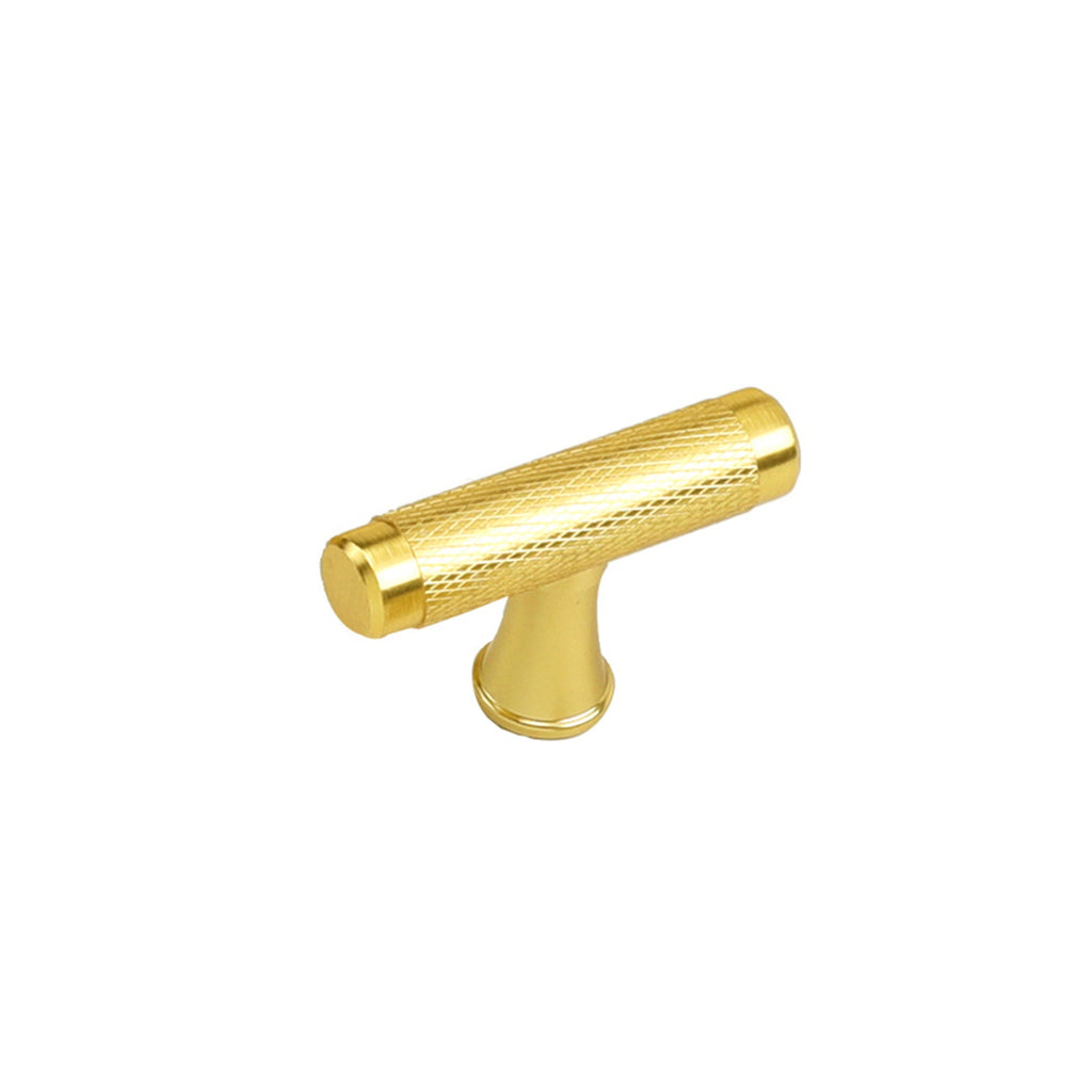 Knurled Texture Drawer Pulls Gold Cabinet Handles - Round Bar Series - Fitviso Knurled Texture Drawer Pulls Gold Cabinet Handles - Round Bar Series - Fitviso