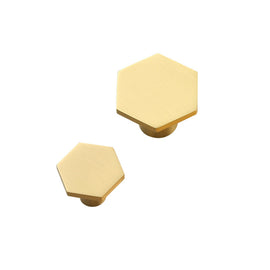 Solid Brass Gold Knobs - 1.33