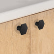 Solid Black Drawer Knobs - 1.33" Diameter (34mm), Matt Black - Hexagon Dresser Knobs for Lving Room，Bedrooms，DIY Lovers，Gifts