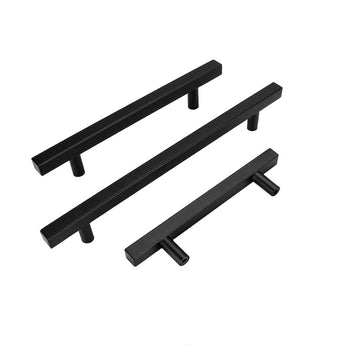 Matte Black Cabinet Pulls Cabinet Hardware Handles - Stainless Steel Cabinet Handles - Hole Centers(4.5